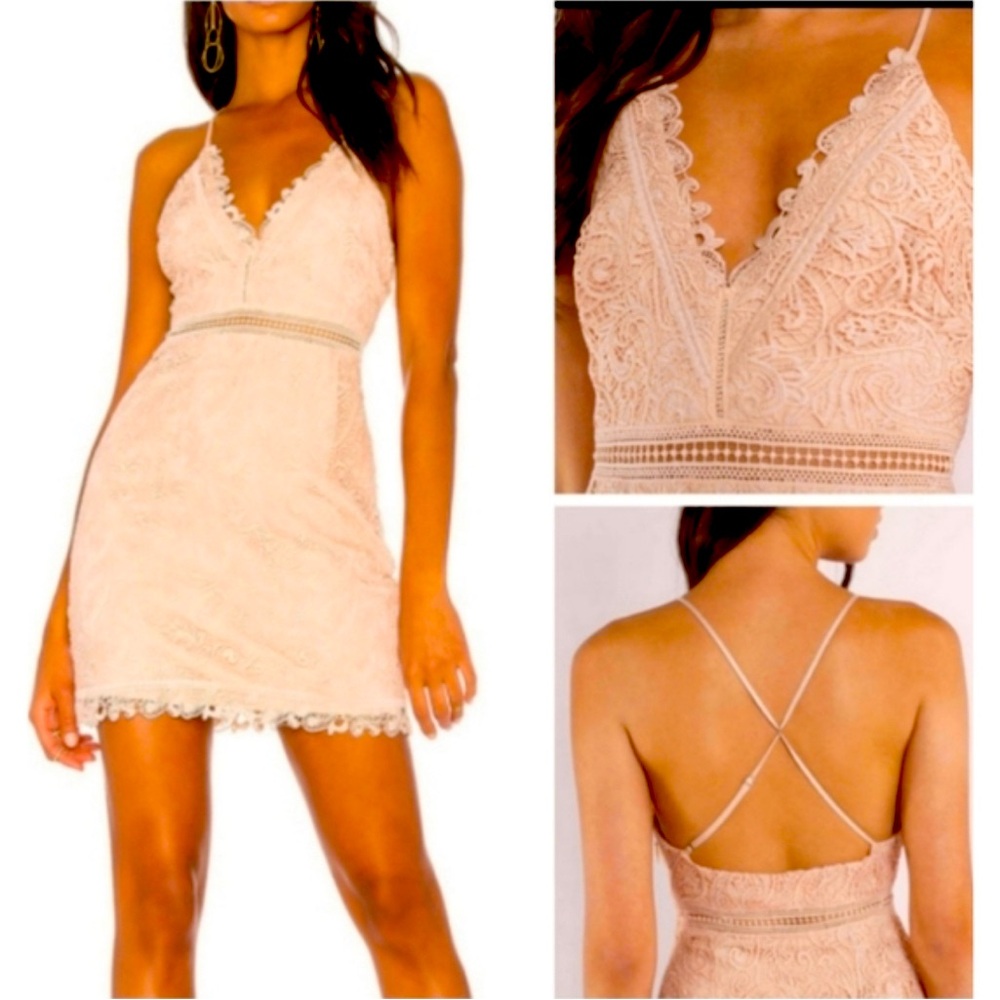 REVOLVE/The Jet Set Diaries Hyacinth Lace Mini Dress Small